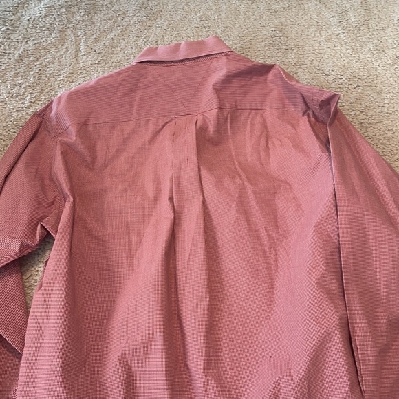 Tommy Hilfiger Men's Check Button Down Size 16 1/2 34-35 Red TLC - Picture 10 of 12